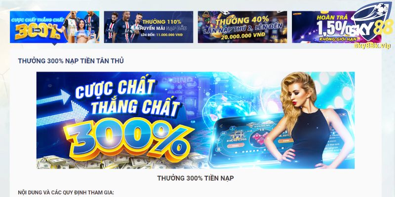 Quyền lợi độc quyền cho hội viên Sky88